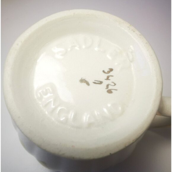 Creamer Sugar Bowl Set  Fruit Pattern Sadler Eng.  Vintage Marked 3426 Limited - Picture 7 of 9